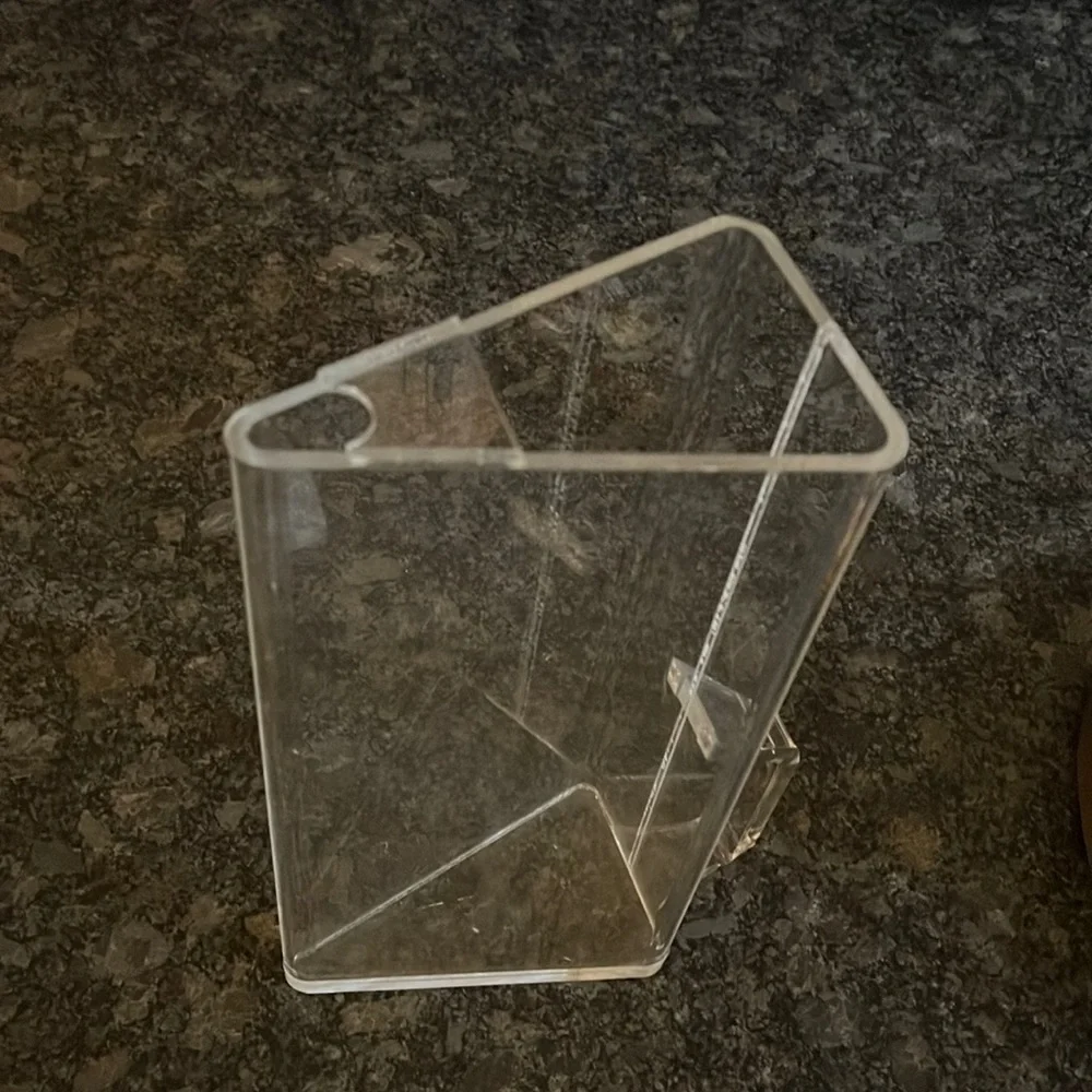 H.J. Stotter Lucite Clear MCM Acrylic Tall Triangle Pitcher